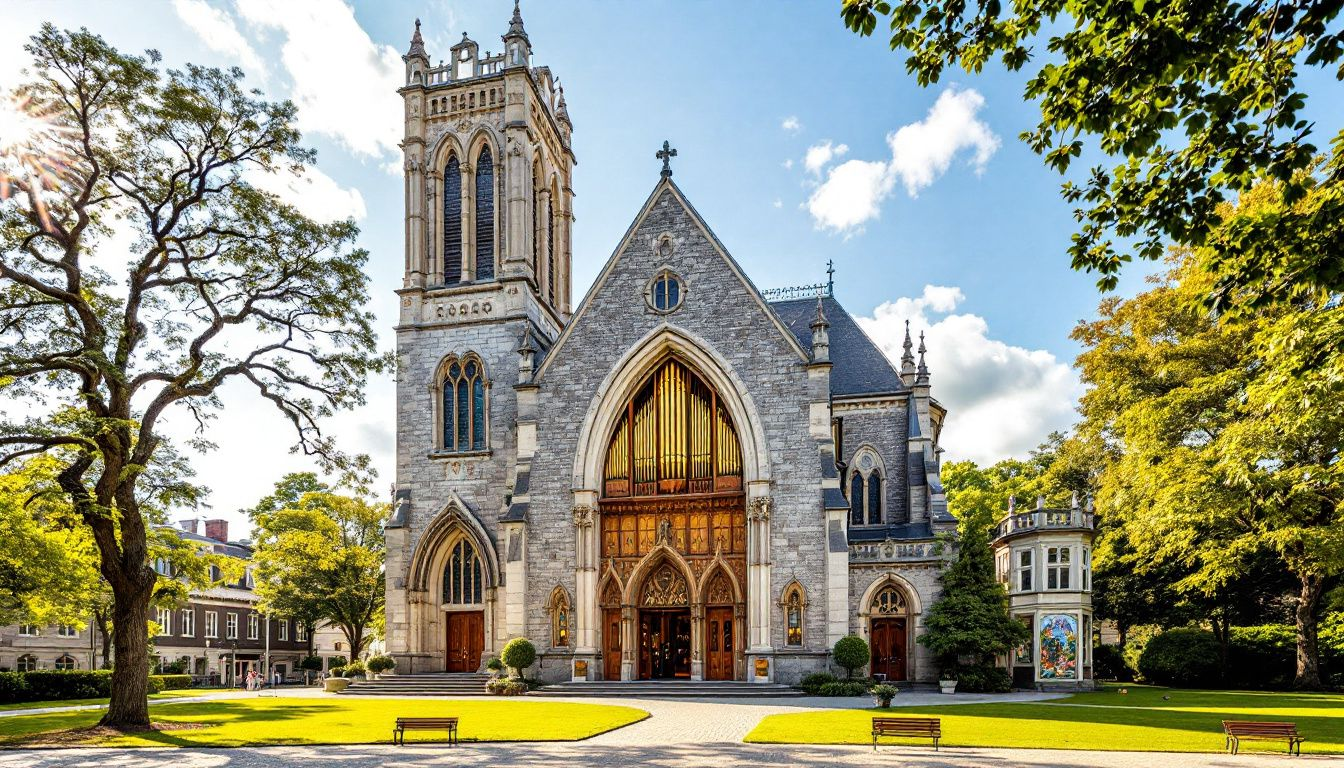 A beautiful church venue where wedding contributions can be made.