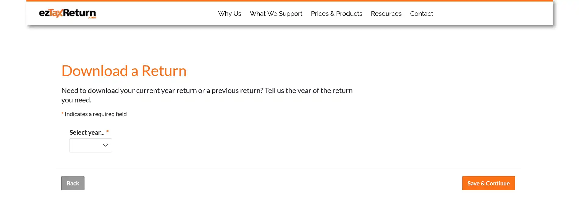 Download PriorYear Tax Returns
