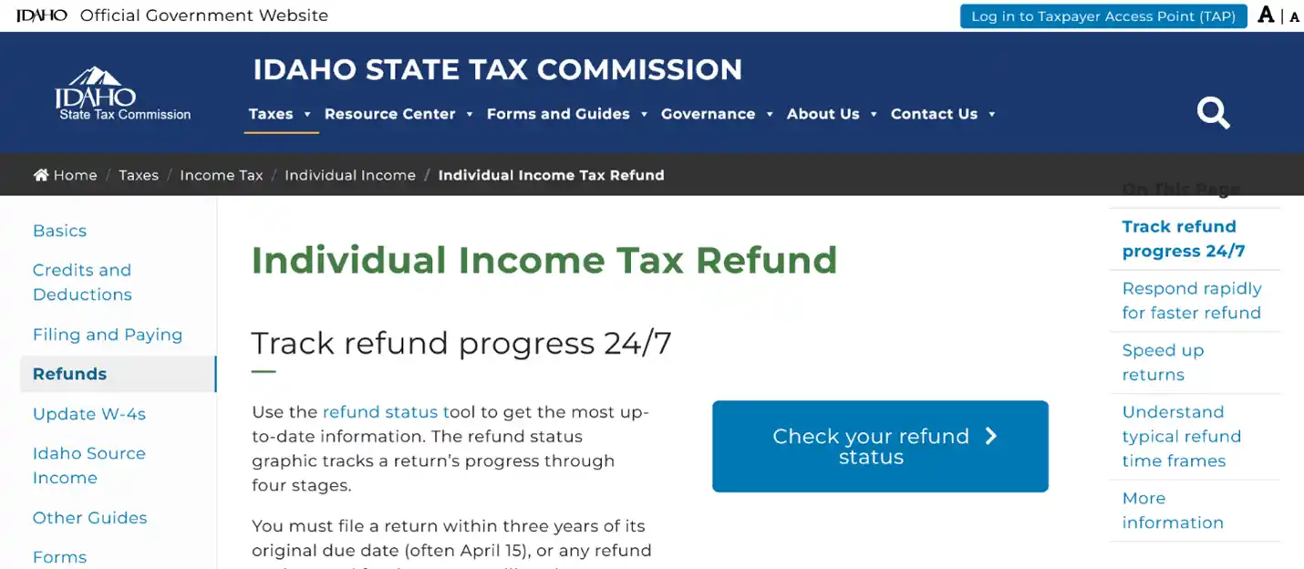 Check Idaho State Tax Refund Status Idaho Refund Tracker