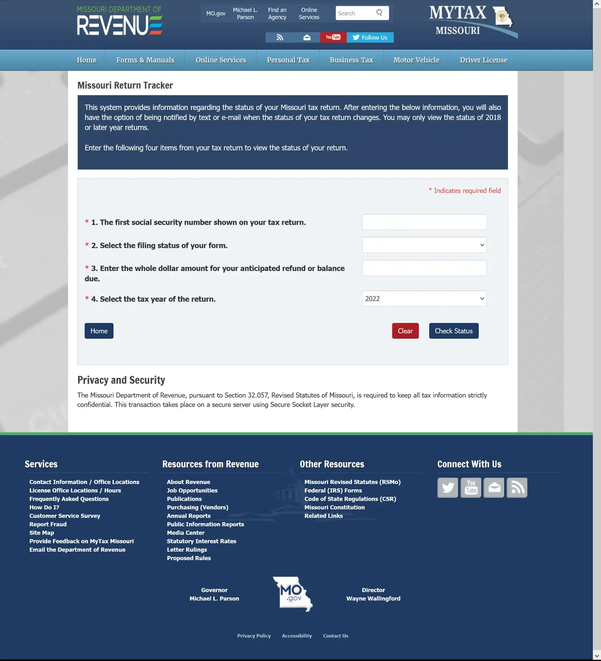 Track Your Missouri State Tax Refund Status DOR Online Portal