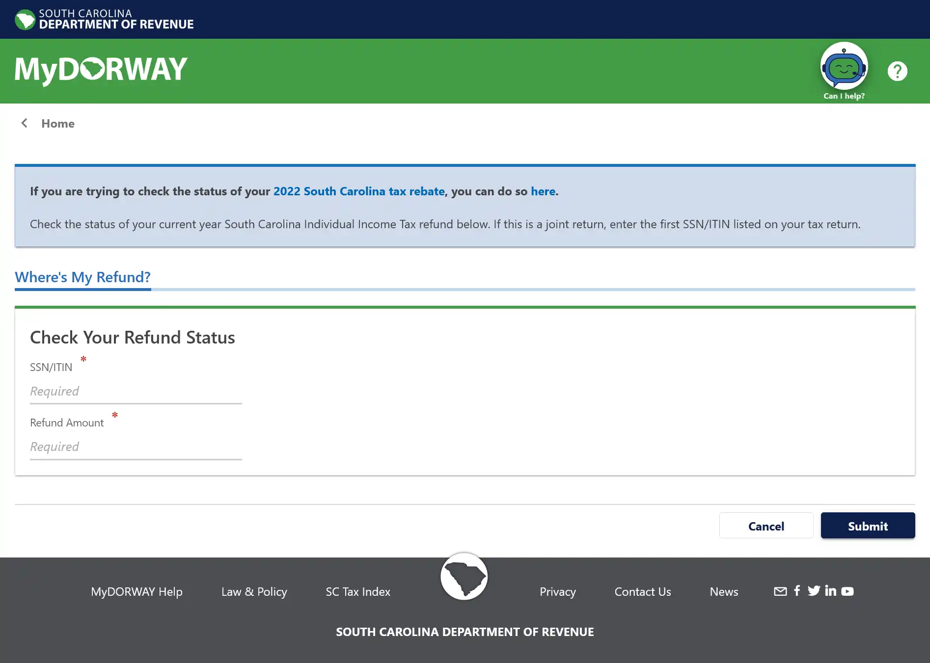 Track Your South Carolina Tax Refund Where's My Refund?
