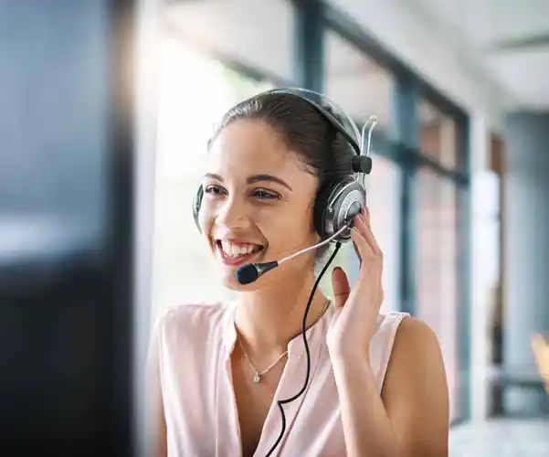 woman happy about free customer service